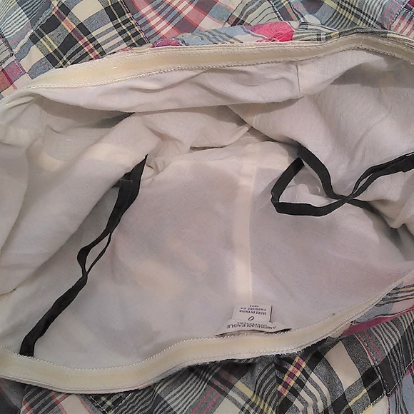 American Eagle Women's Size 0 Madras Patchwork Plaid Strapless Sun Dress - Picture 4 of 8